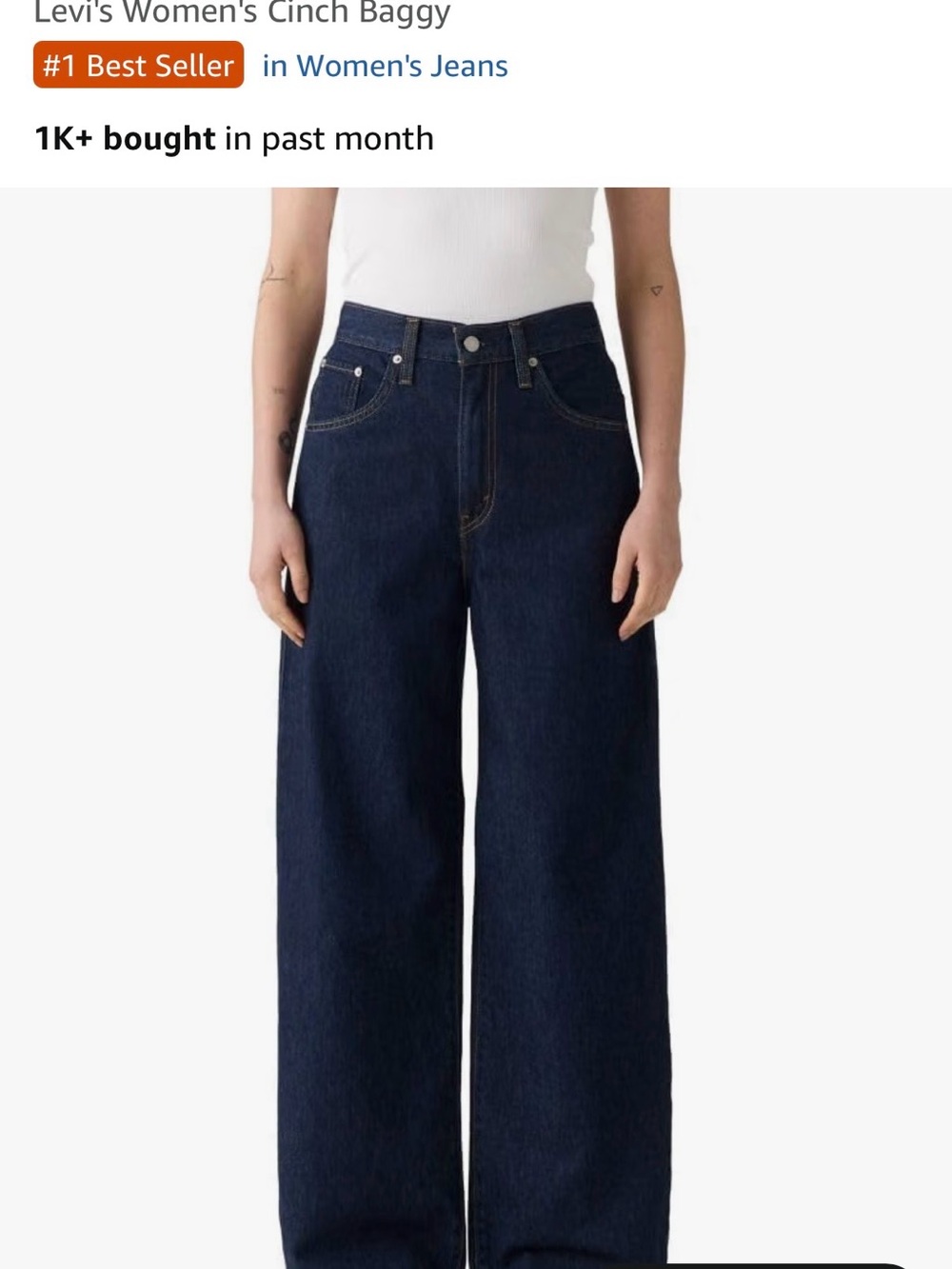 Levi's Wide Leg Jeans in Dark Indigo